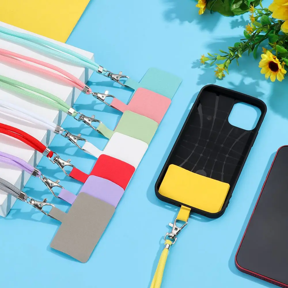 Verstelbare Afneembare Case Bandjes Crossbody Sleutelhanger Ketting Nylon Riem Patch Telefoon Lanyard Nekkoord