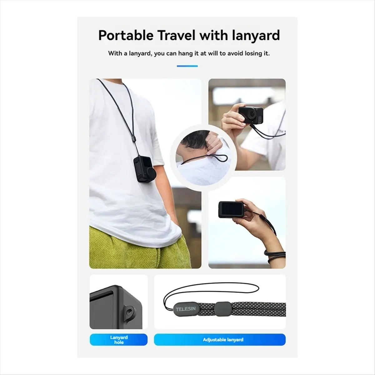 2026 جديد + غطاء حماية من السيليكون للعمل 5/4/3 مع غطاء حماية لين للكاميرا بحبل مضاد للفقدان #1