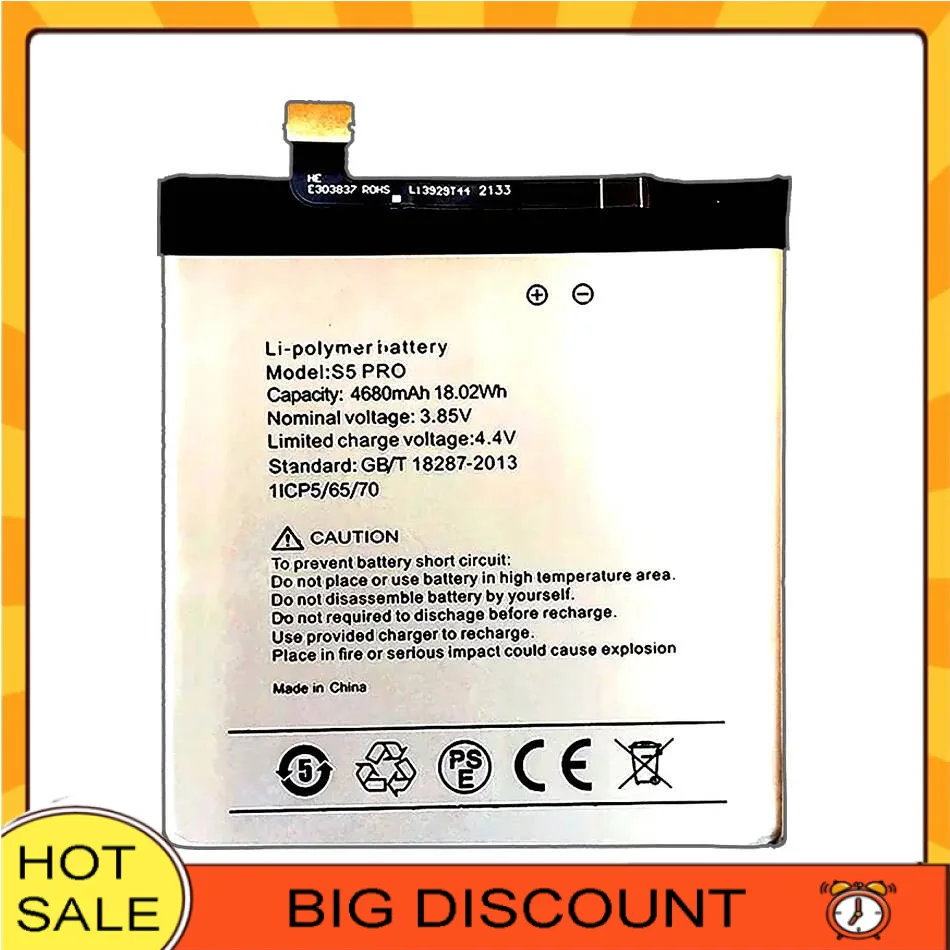 

High-Capacity Mobile Phone Battery 4680Mah For Umi Umidigi S5 Pro High Compatibility