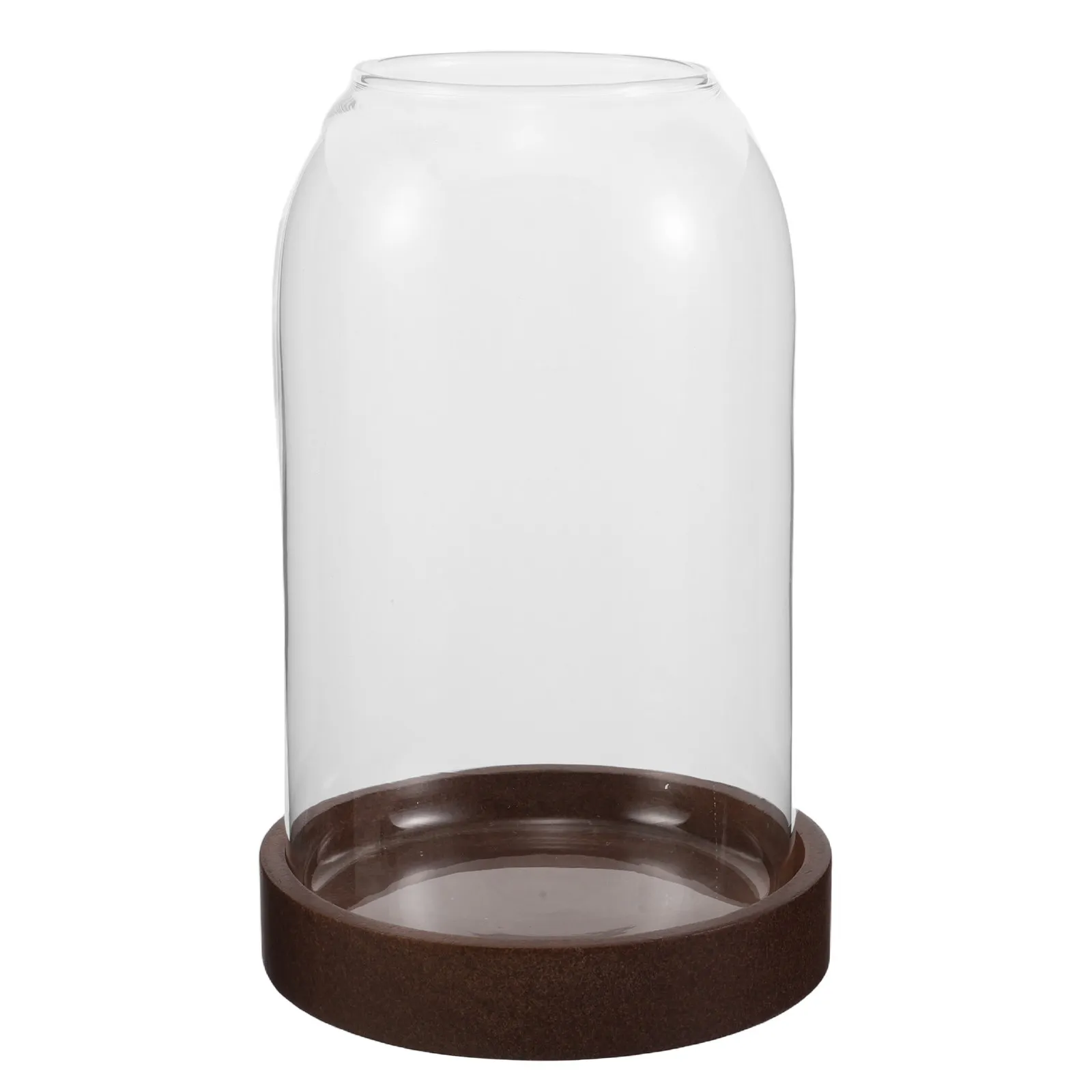 Glass Wooden Glass Jar With Wooden Base Holder Organizer For Spoon Storage New Year Party Utensil Dessert Spoons