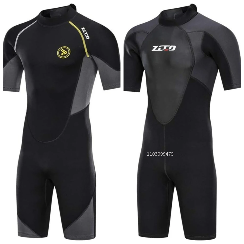 

Мужские гидрокостюмы ZCCO из неопрена премиум-класса 1.5/3 мм с молнией на спине, короткие, для подводной охоты, снорклинга, серфинга, каноэ, дайвинга