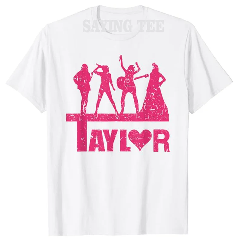 

Taylor First Name I Love Taylor T-Shirt Girl Groovy 80s Vintage Tee Fashion Music Lover Short Sleeve Blouses Lovely Novelty Gift