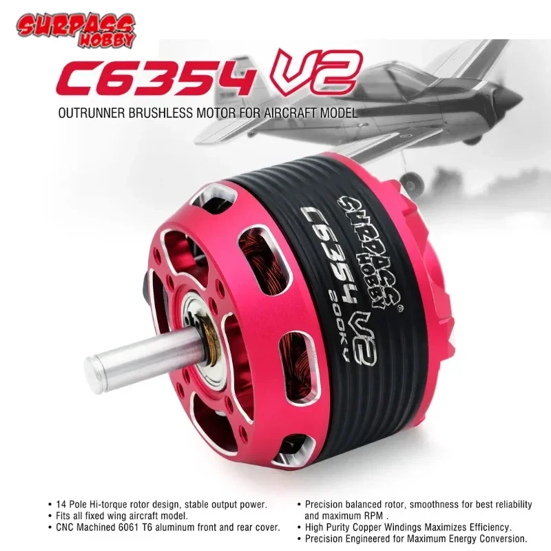 ÜBERTREFFEN HOBBY Bürstenlosen Motor 3-6S C6354/C6359/C6364 V2 Für RC Flugzeug Flugzeug Multicopter Bürstenlosen außenläufer Motor