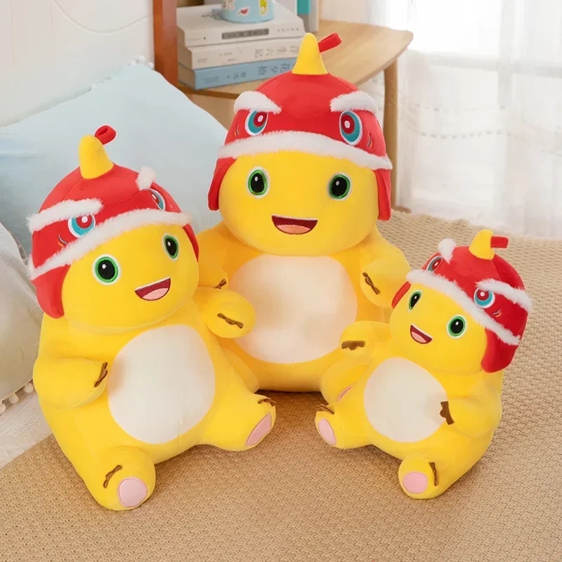 새로운 애니메이션 만화 사자춤 작은 밀크 드래곤 인형 귀여운 공룡 봉제 인형 귀여운 인형 소녀들을 위한 수면 베개 선물