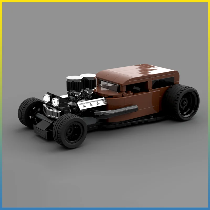NIEUWE MOC Bouwsteen Hot Rod Speed Champion DIY Klassieke speelgoedstenen voor kinderen Creatief speelgoed Kerstcadeau Technisch blok
