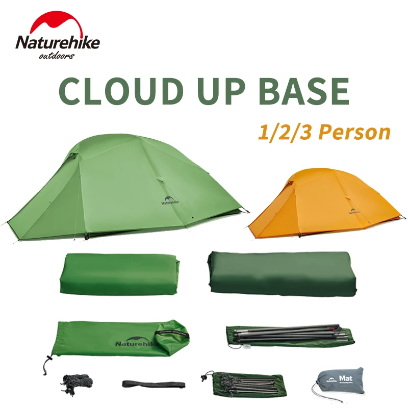 Naturehike Cloud Up Base Tent 2-3 Person Waterproof Double Layer
