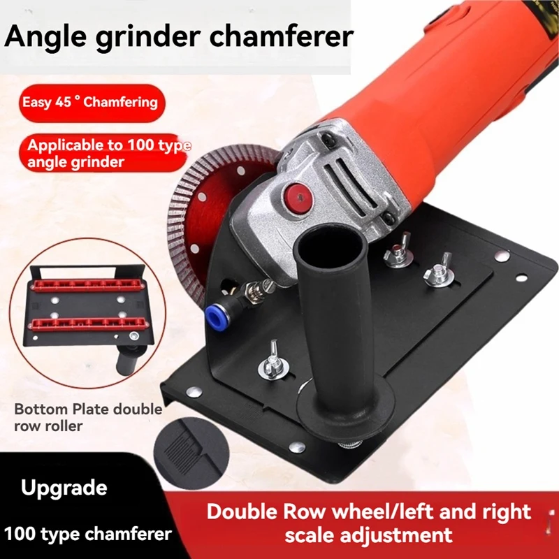 100-Type Angle Grinder 45° Tile Chamfering Stand Grinder Support Chamfer Cutting Auxiliary Side Handle Fixed Holder US Plug