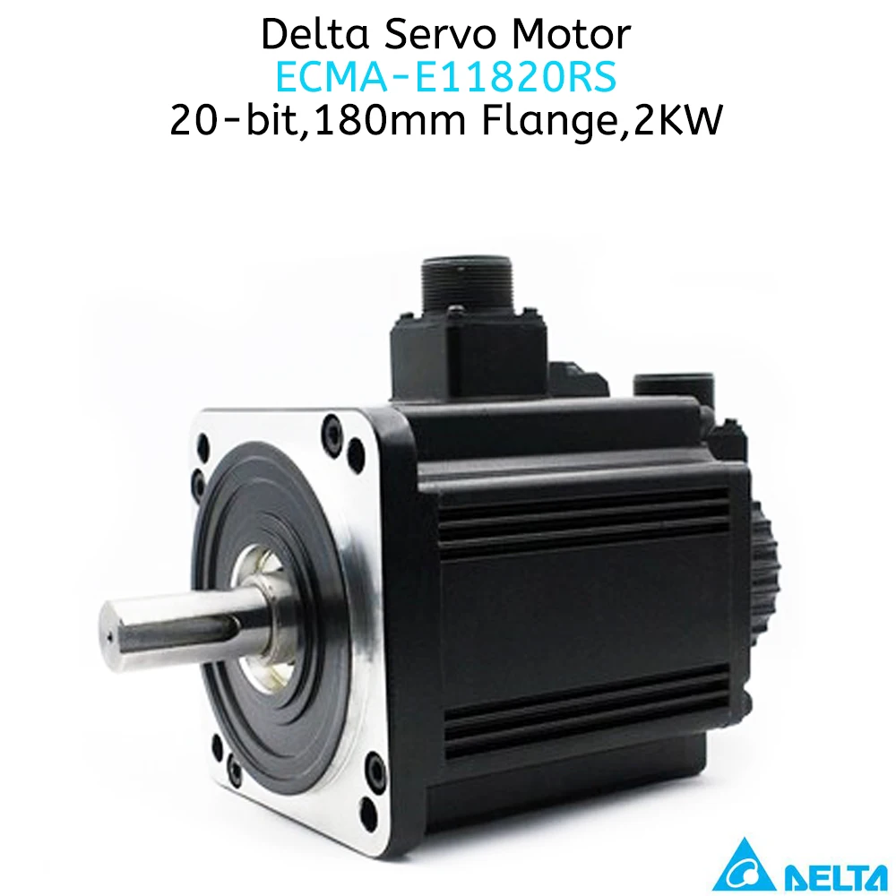 Delta 2KW 2000W AC Servo Motor Driver kit ECMA-E11820RS ECMA-E11820SS ASD-B2-2023-B 3PH 220V 2000rpm 9.55Nm 180mm High Inertia