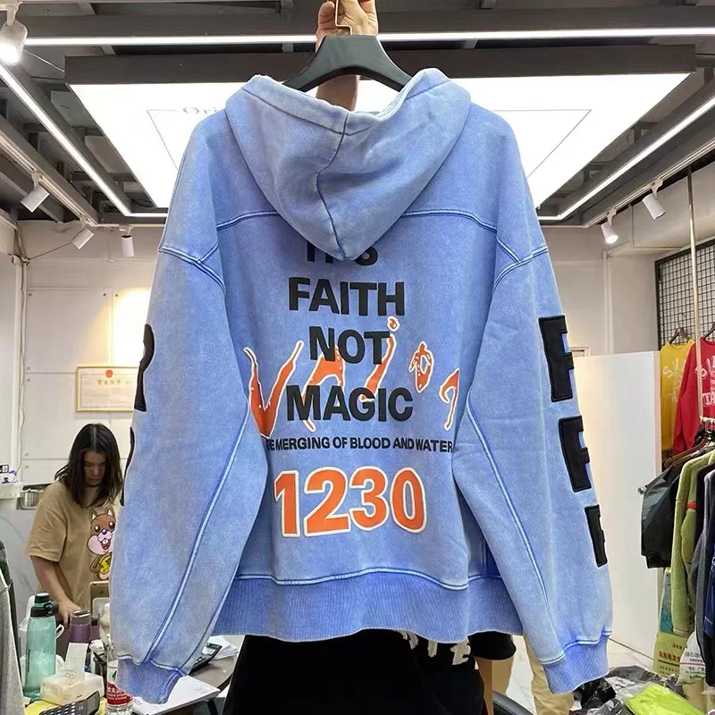 IT'S FAITH NOT MAGIC Floral hoodie