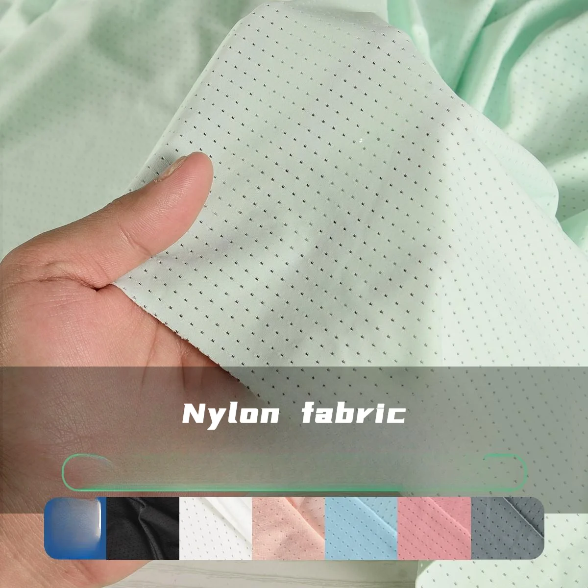 

Nylon Mesh Breathable Ice Silk Quick-Drying Fabric, Thin And Cool Four-Sided Elastic T-Shirt Short-Sleeved Sports Fabric