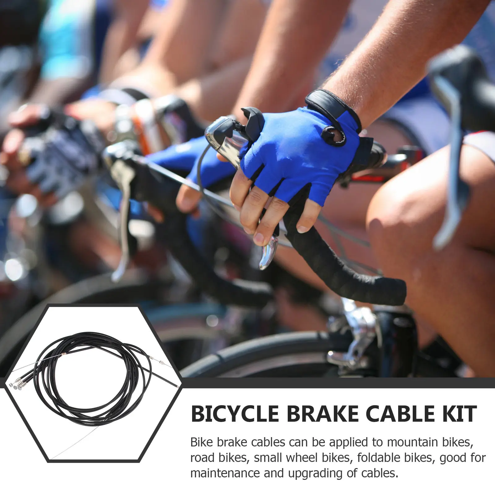 

4Sets Professional Brake Cables for Bicycles Enhanced Durability Fits Most Bike Types Front Rear Replacement Cycling Brake