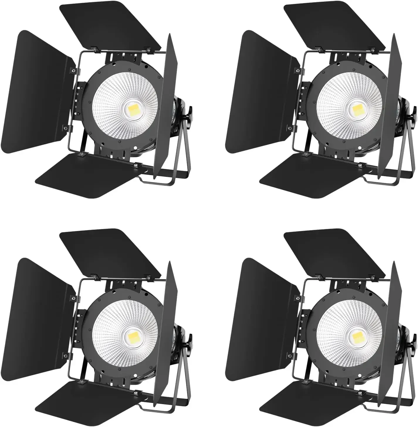 quente e frio branco par luz com sombra luzes de palco maste escravo para palco show concert theater grande dipper cob 100w dmx512 lc001 hb 01