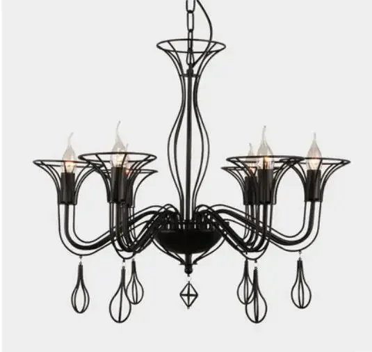 

Creative personality chandelier Nordic living room decorative iron lamp