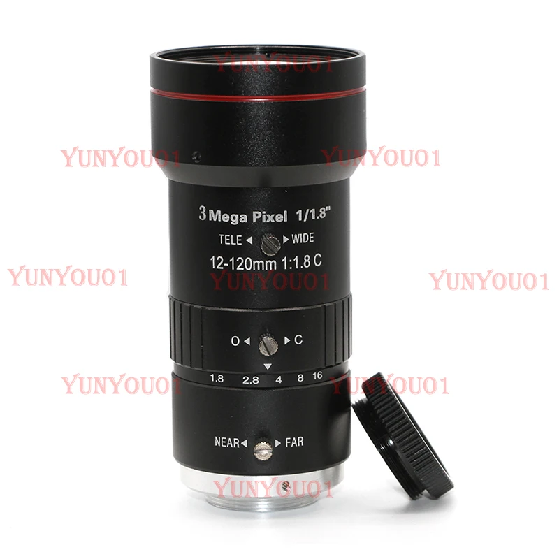 

High Definition Industrial Camera FA Zoom C-port Lens 12-120mm 3 Million Low Distortion Machine Vision Telephoto Lens
