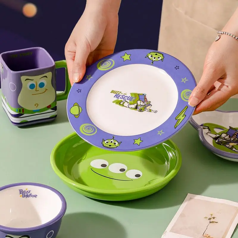 2024 New Hot Selling Kawaii Toy Story Buzz Lightyear Cutlery Set Gift Box Chinese Restaurant Supplies Tableware Souvenir Toys