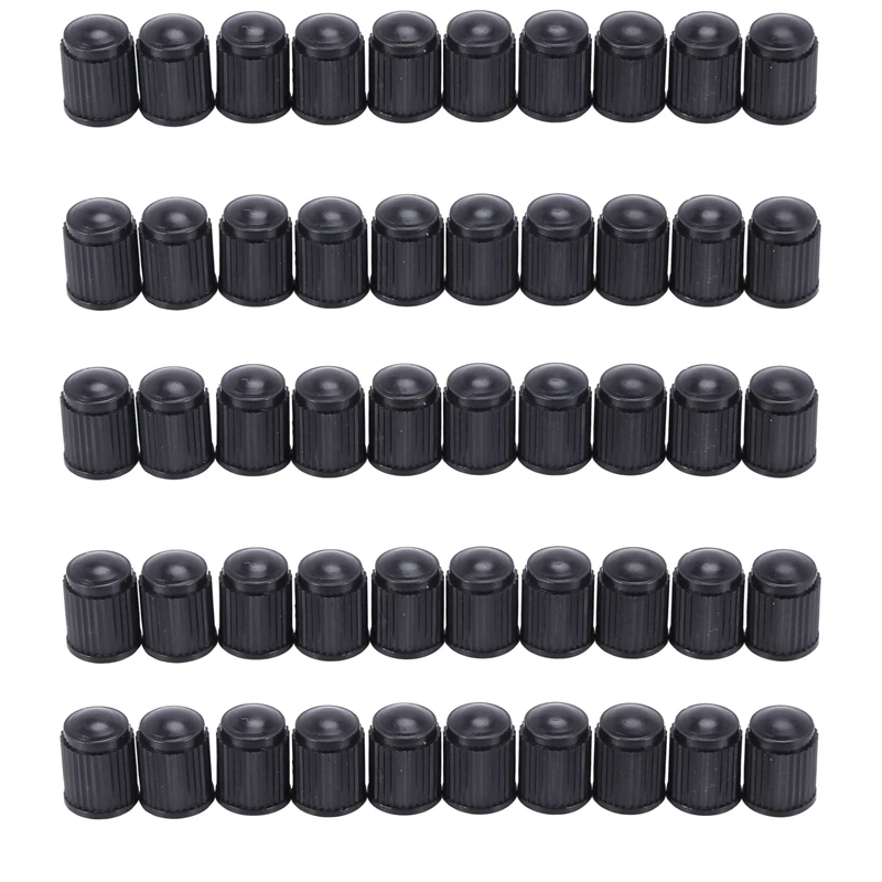 80Pcs Plastic Bike Bicycle Valve Dust Caps Car Van Motorbike Tyre Tubes Black