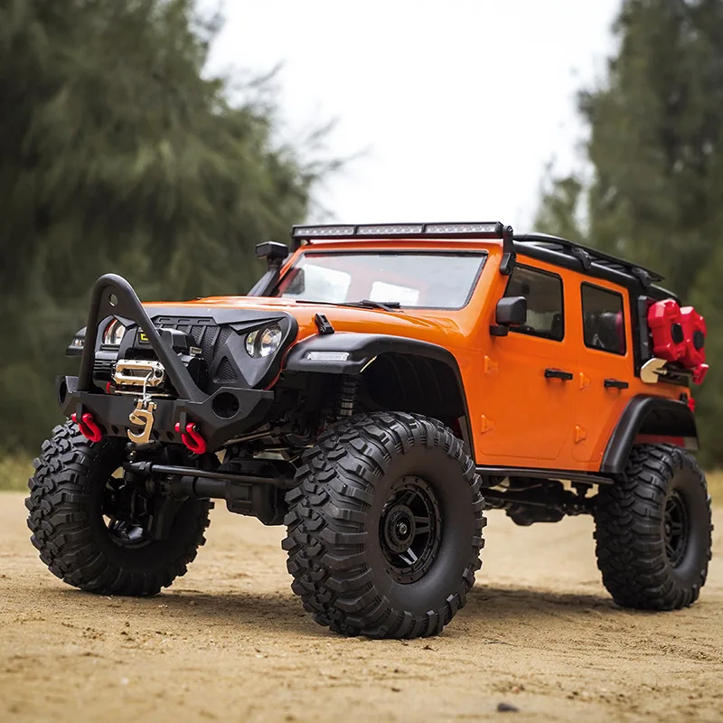 1:10 R1011 Veículo de Controle Remoto 2.4G Full Proporcional Rock Crawler LED Light 4WD Off-Road Caminhão de Escalada Brinquedos Presentes de Natal