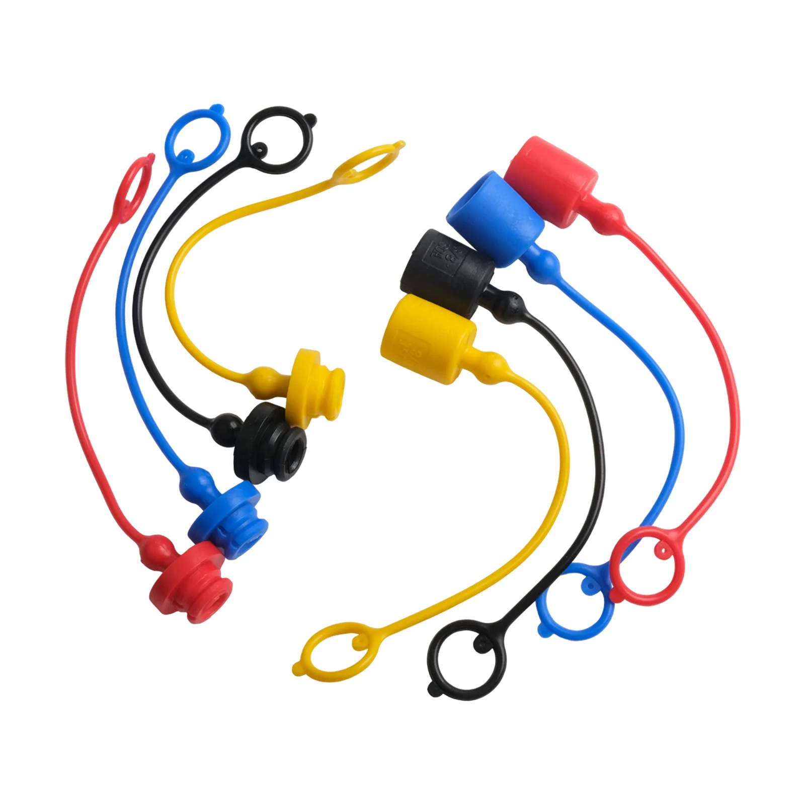 4 Pairs Of Hydraulic Quick Couplers Male Dust Cap And Female Plug Cover PVC Rubber Hydraulic Equipment Replacment Accessories