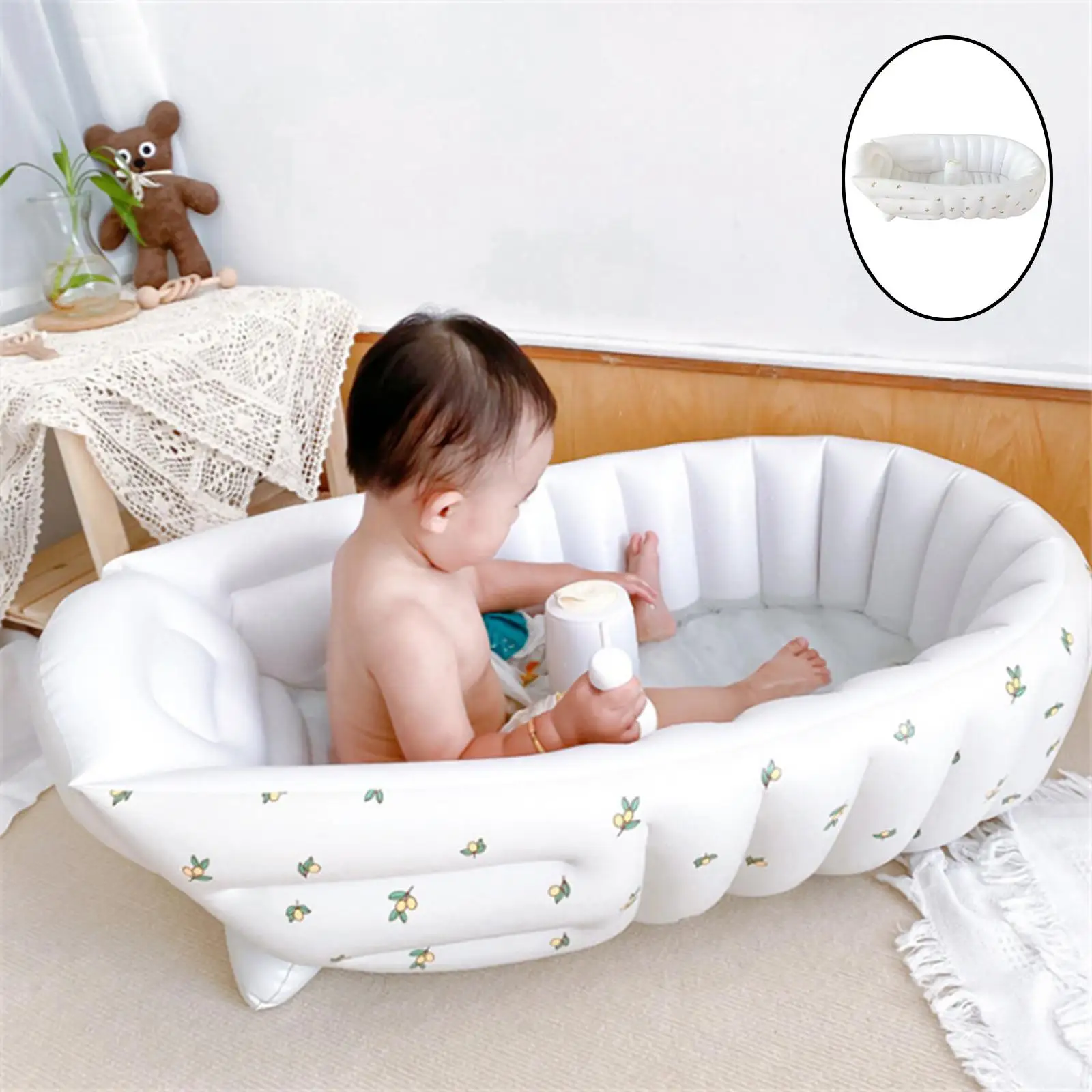 Inflatable Bathtub Protect Baby Gift for Travelling Family Toddler