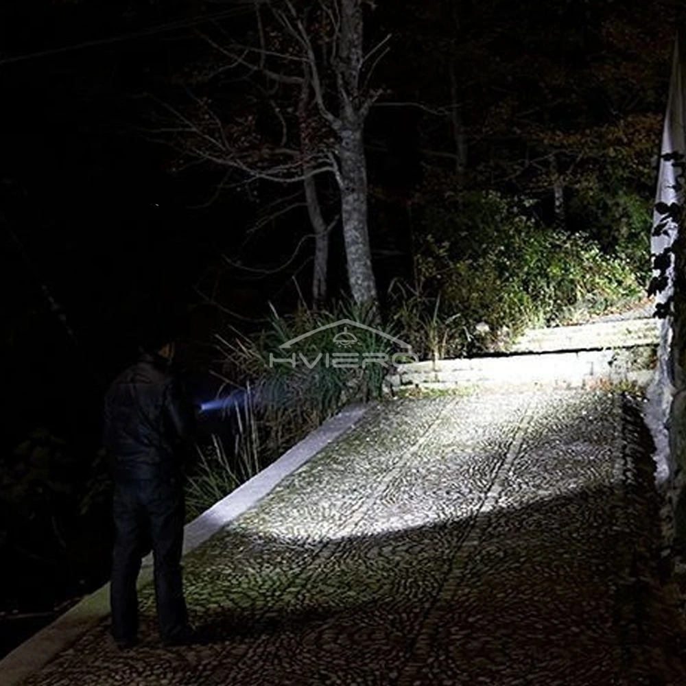 Solar Portable Lights LED Searchlight Handheld Flashlight Waterproof USB Charging COB Side Lamps for Outdoors on Foot Campings