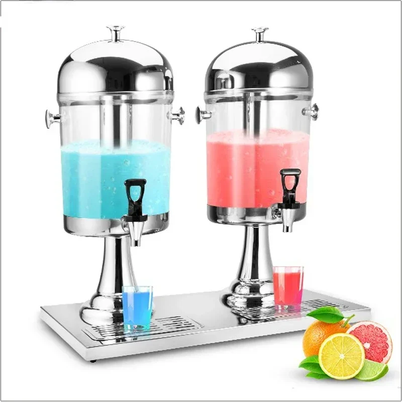 

HOT SALE Hotel Restaurant Supplies Drink Dispenser Hotel Acrylic Double Tanks Golden Automatic Buffet Juice Dispenser Cold Cheap