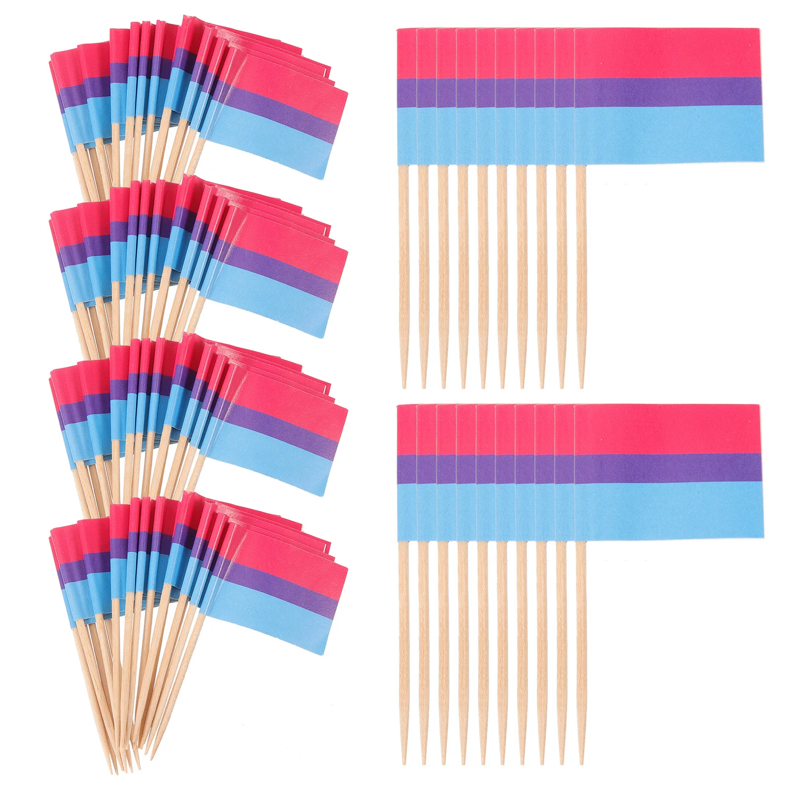 

100pcs Picks Dessert Toppers Party Fruit Toothpicks Appetizer Cake Cupcake Cocktail Picks Kitchen Bar Tools