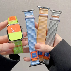 Nylon Loop Strap for Apple Watch Band 46mm 40mm 44mm 45mm 42mm 41mm 38mm Smart Belt Bracelet for IWatch Ultra 49mm 8/7/6/SE/5/4