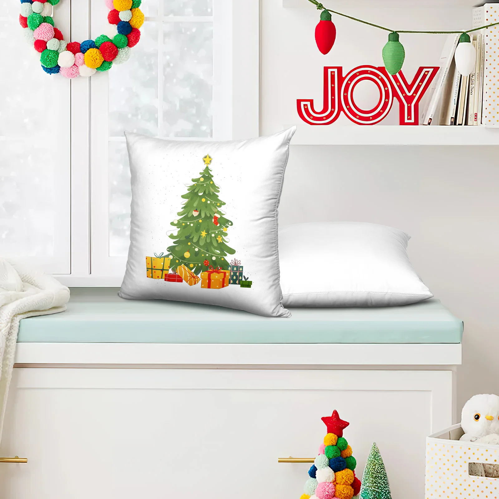 

4pcs Sublimation Pillow Cover Blank Diy Throw Pillow Cases Heat Transfer Protective Covers Home Decor Pillowcase Sofa Cushion