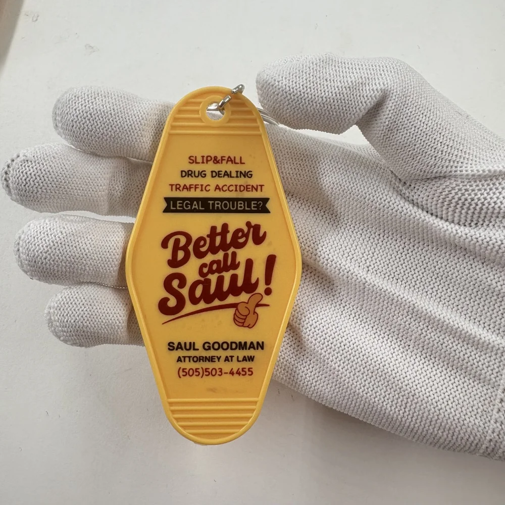 Breaking Bad Better Call Saul Goodman Keychain LWYRUP License Plate Keyring Vintage TV Series Peripheral Pendant