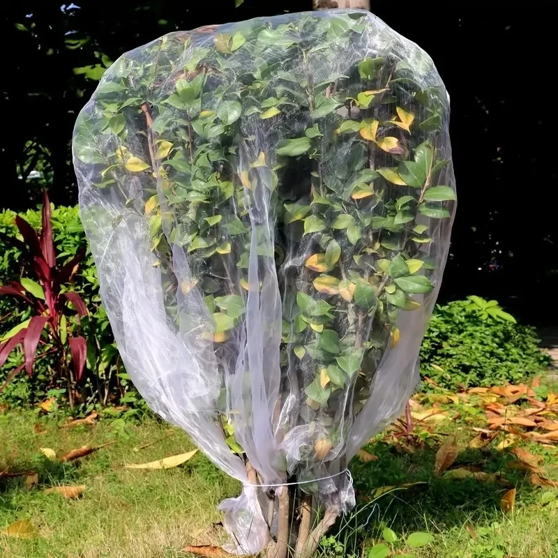 1 pçs sacos de rede de jardim com cordão planta malha capa proteger árvores frutíferas vegetais contra insetos pássaros