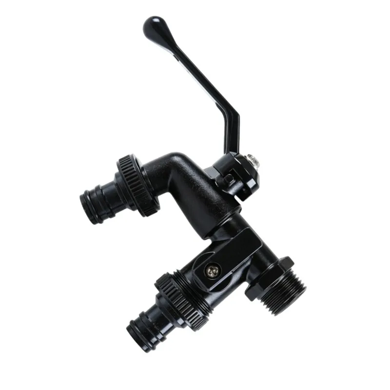 AB46-Zinc Alloy Dual Outlet Faucet, Outlet Garden Tap, Dual Control Washing Machine Water Spigot, Anti-Rust