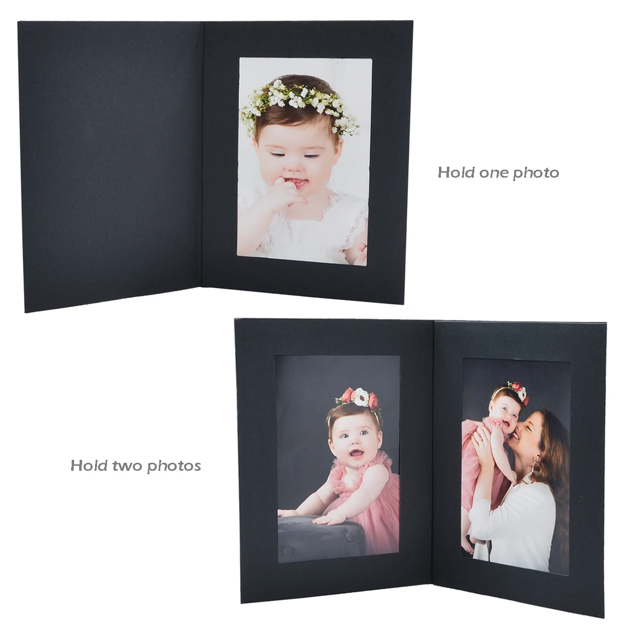 500pcs Custom Logo Photo Folders for hold 4x6inch or 5x7inch or 8x10 Pictures Photo Frame for photographers