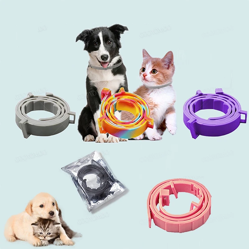 Collares de Feromonas Calmantes para Perros y Gatos de 38/65 cm, Collar Ajustable y Cómodo para Cachorros, Gatitos y Perros Grandes
