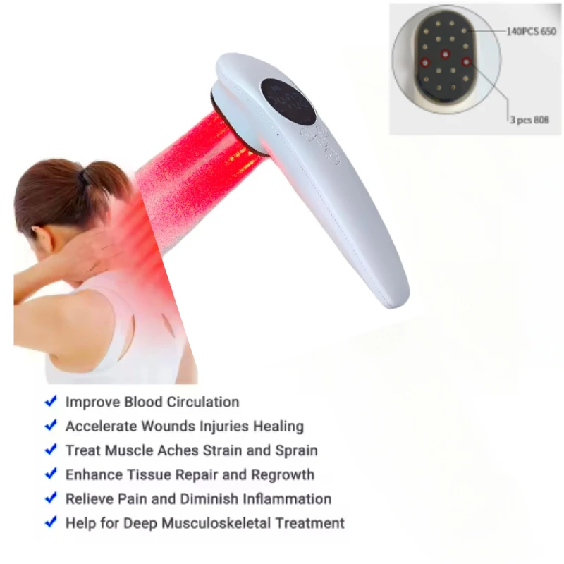 Handheld Ultra sound Therapy Ultrasonic Muscle Recovery Tens Fisioterapia Machine Red Light Therapy Device Body Massager