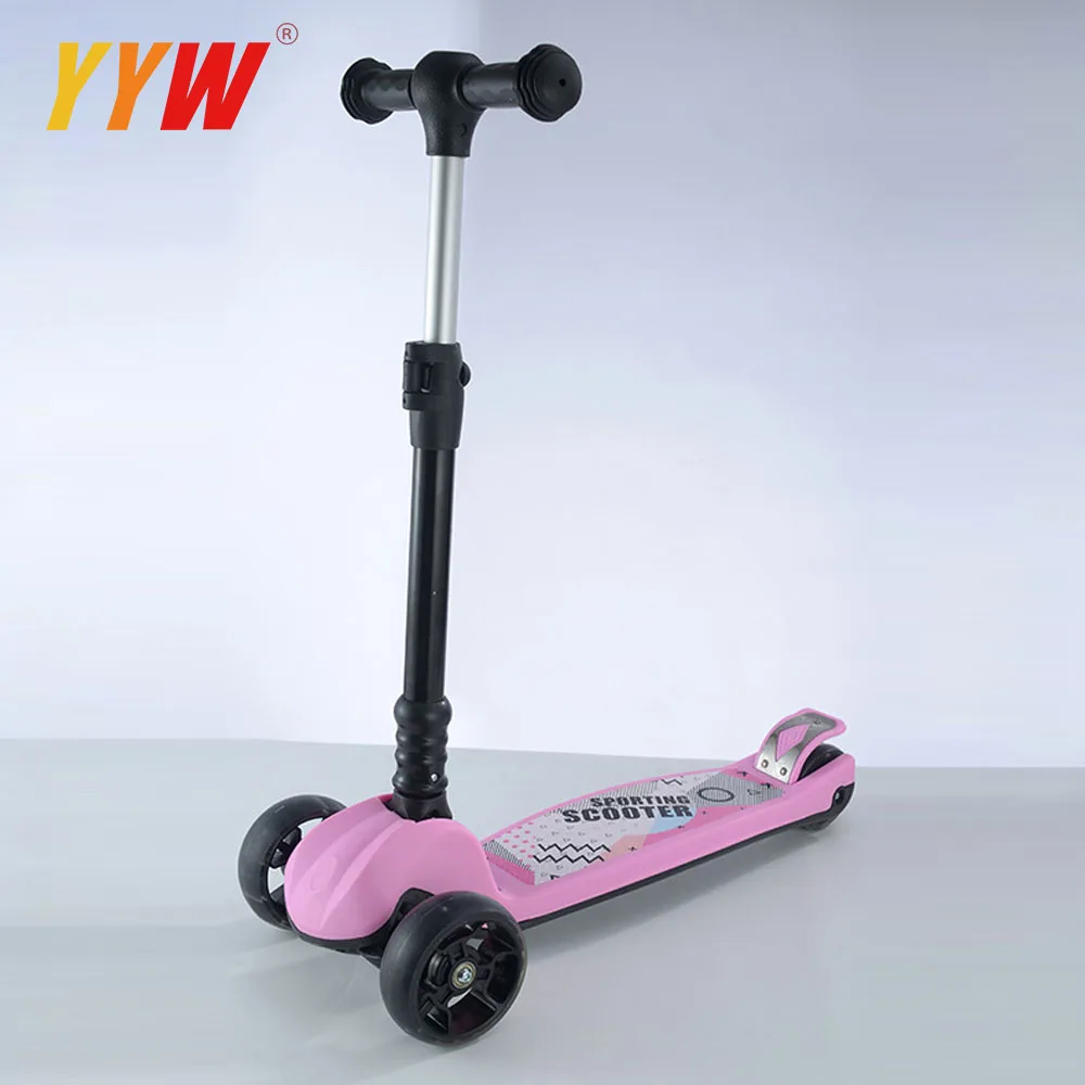 Cycling Kick Scooters PU Flashing 3 Wheels Board Folding Bikes For 3-16 Years Height Adjustment Children Foot Pedal Scooter