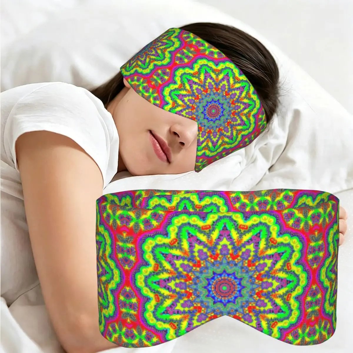 Psychedelic Trippy Acid LSD Art sleep eye mask Portable Eye Cover for Girls Boys Home Sleeping Party Gift Eyeshade eyepatch