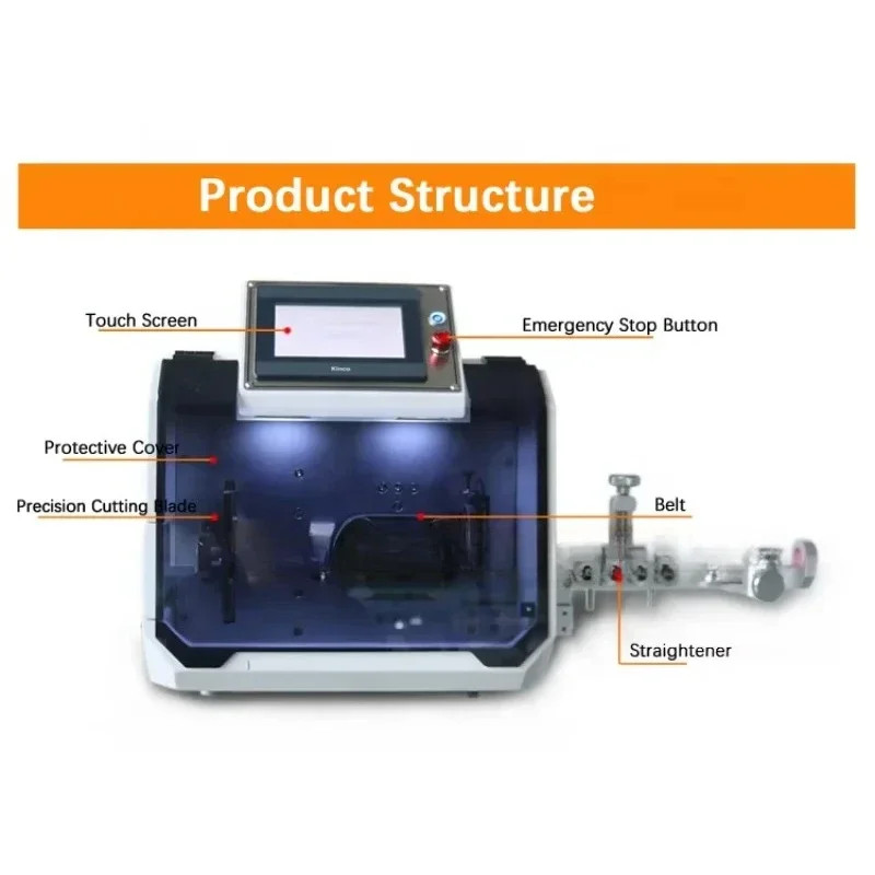 Automatic Multi-function 30mm OD Automatic Steel Braided Tape /Cable Wire Cutting Machine