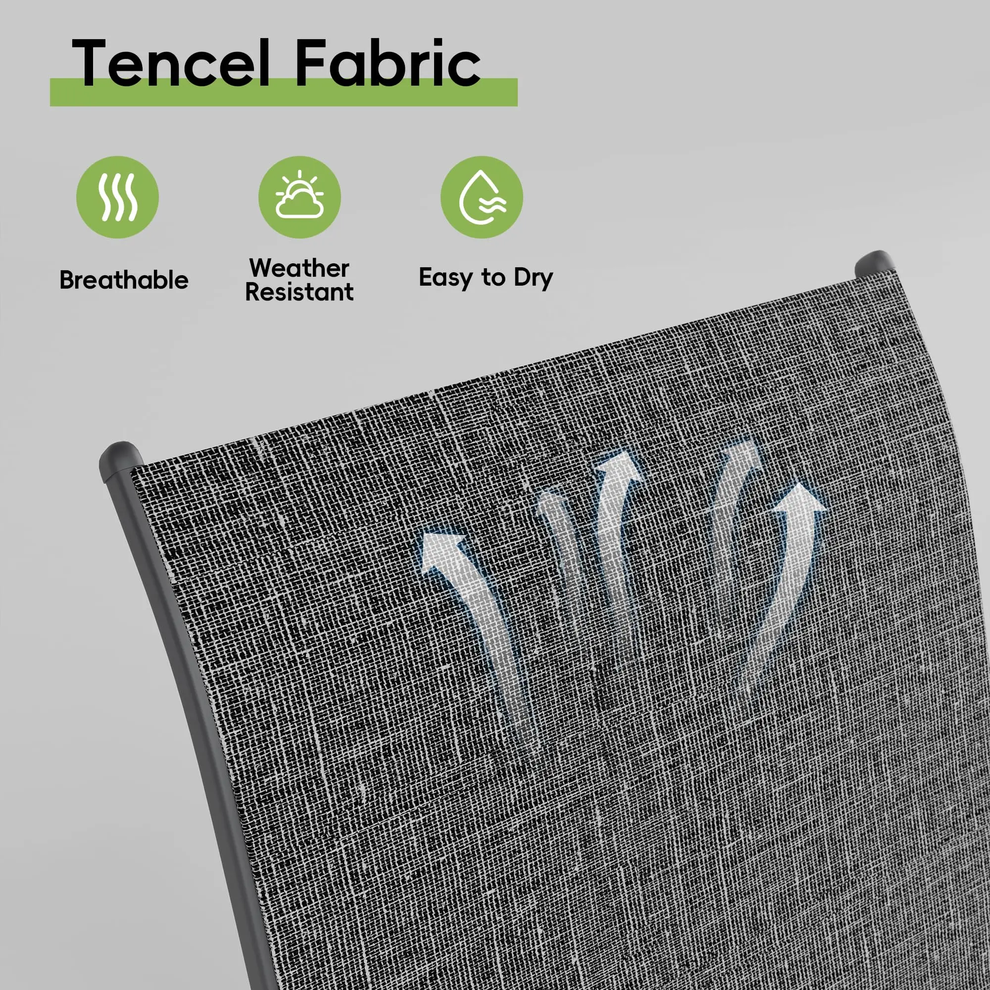 Sedie da pranzo da esterno impilabili per tutte le stagioni, set da giardino in quattro pezzi, mobili da esterno in stile moderno in metallo, adatti per il bordo della piscina,