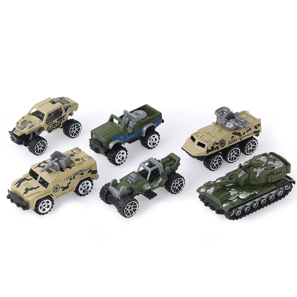 

6Pcs Alloy Military Vehicle Cars for Kids Hand Eye Coordination Cognitive Development Early Learning Educational Road