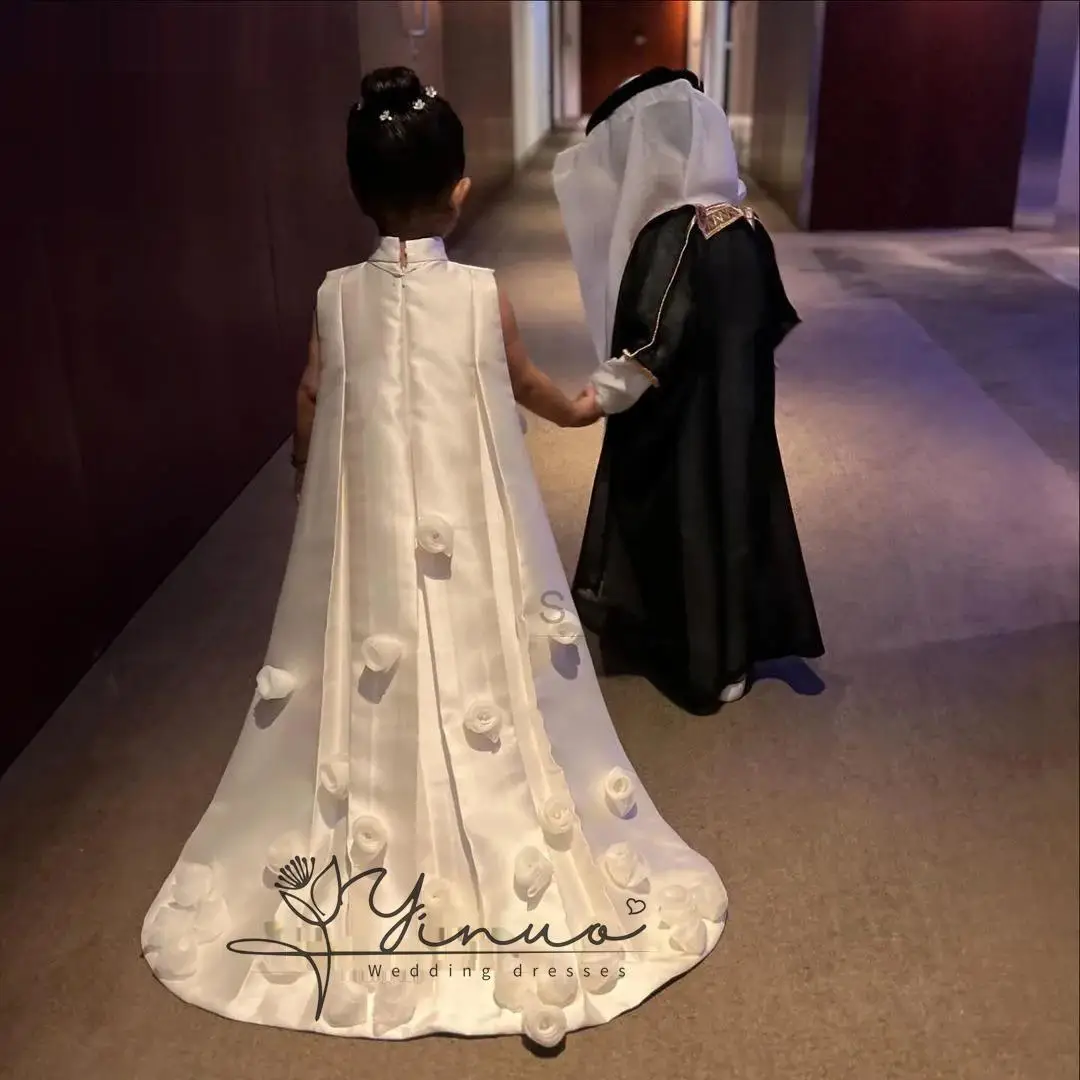 customized Dubai Luxury Flower Girl Dresses Flower Gir Ldress 2025Fashion Beautiful Girl Princess Wedding Dress Ball Gown Pagea