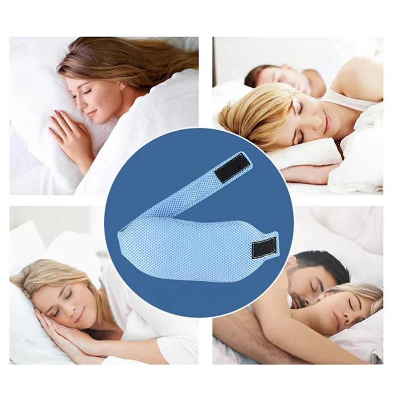 Anti Snore Chin Strap For Men Women Adjustable Stop Snoring Sleep Neck Brace Anti Apnea Jaw Solution Sleep Support Sleeping Care