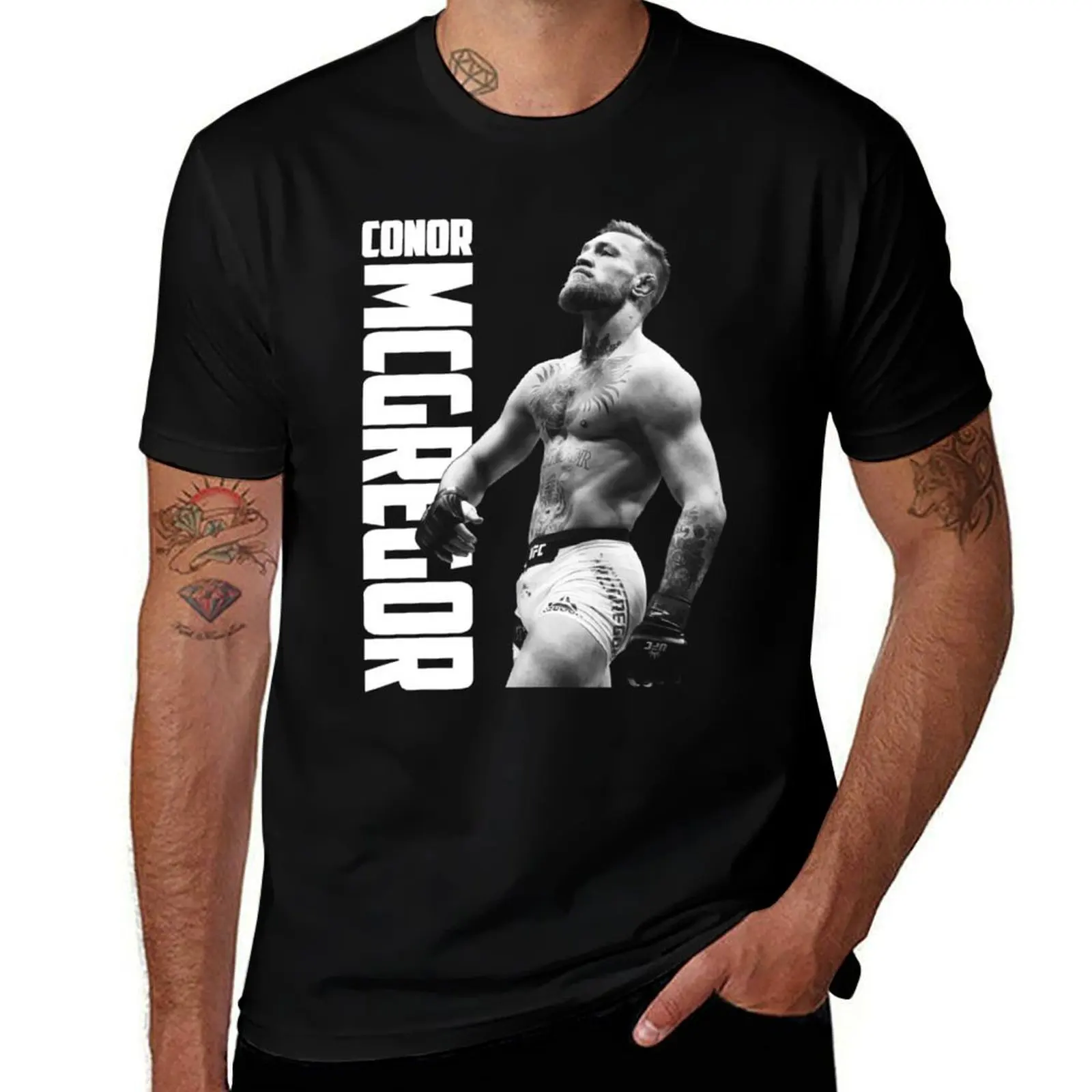 تي شيرت Co-nor Mc-Gre-gor The Walk تي شيرت مع مطبوعات تي شيرت مطبوع للرجال قطن تي شيرت حزمة تي شيرت #1