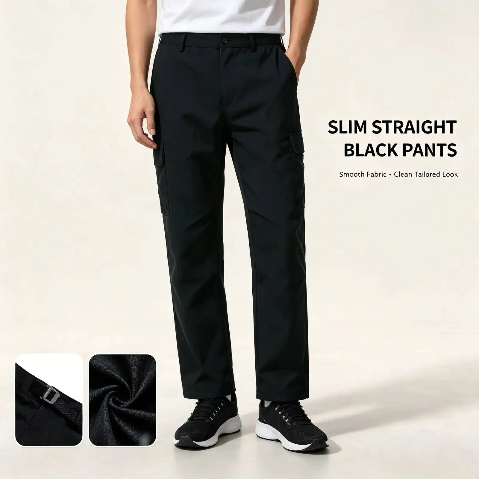 New Under Armour Black Slim Straight Pants for Women Men Smooth Fabric Casual Trousers Versatile Business Daily Wear 6012761-001