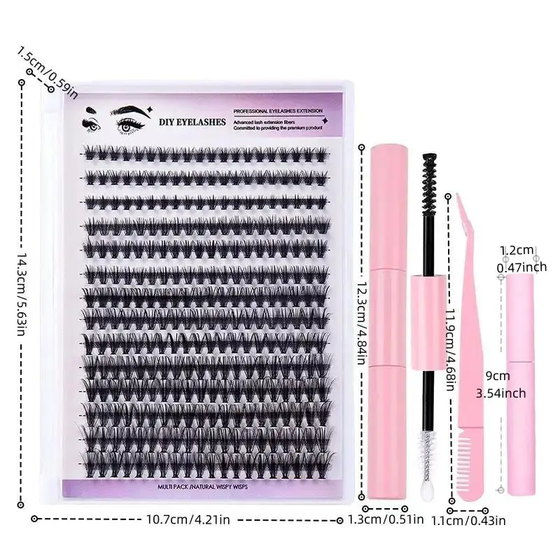 Eyelash extension set 280pcs, DIY individual eyelash group set, eyelash remover for extending eyelashes