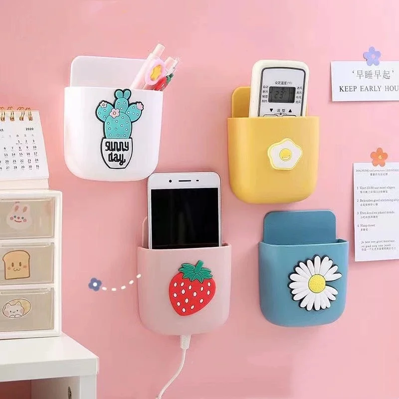

Desk Organizer Pen Holder, Marker Storage Wall-Mounted Multifunctional Stand for Office, School Home with Cartoon Design