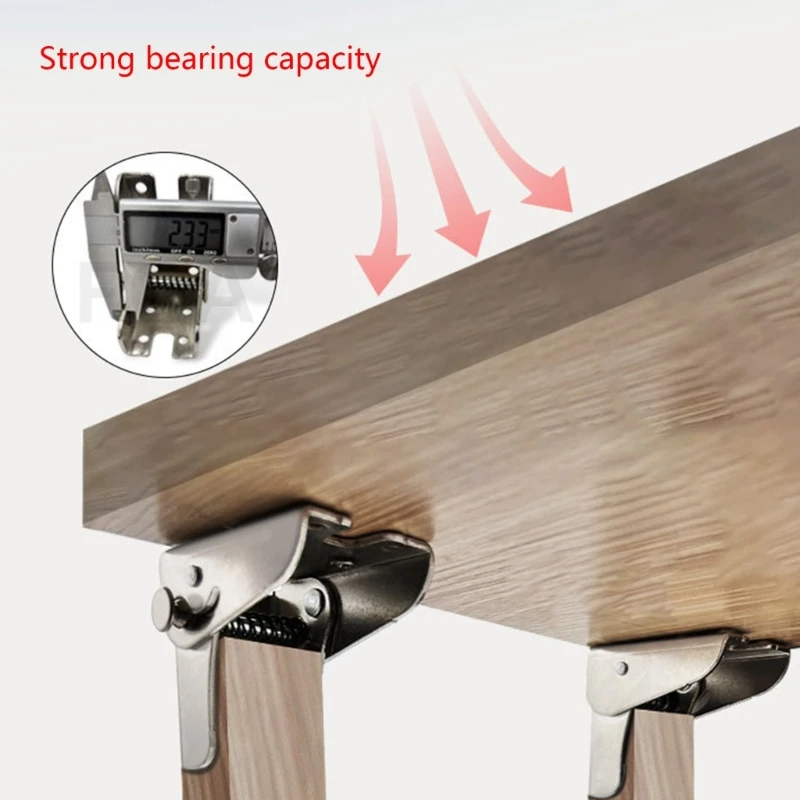 Sofa Invisible Folding Hinge 90 Degree Self-Locking Folding Furniture Hardware Dining Table Connection Foot