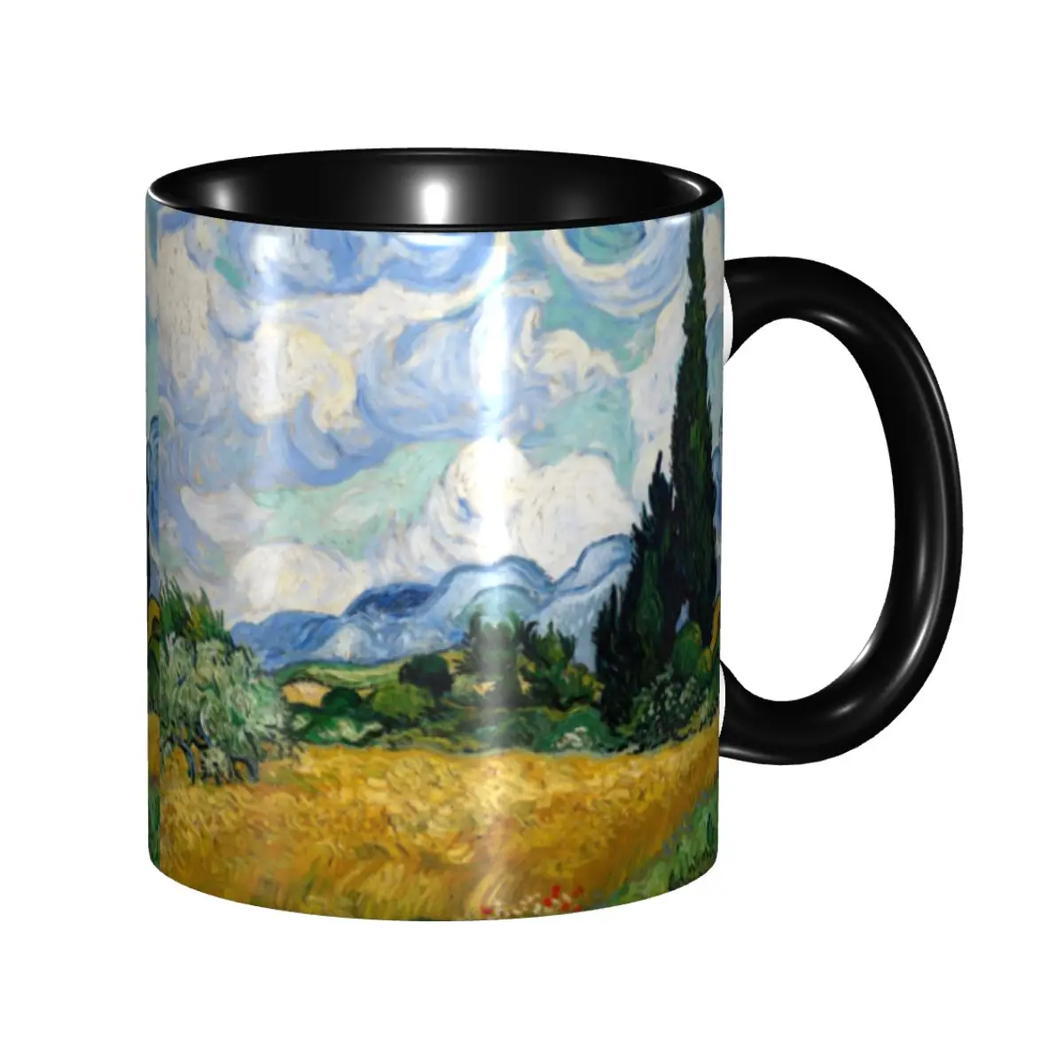 

Wheat Field With Cypresses Coffee Mugs DIY Personalized Vincent Van Gogh Ceramic Mug Cup Creative Gift