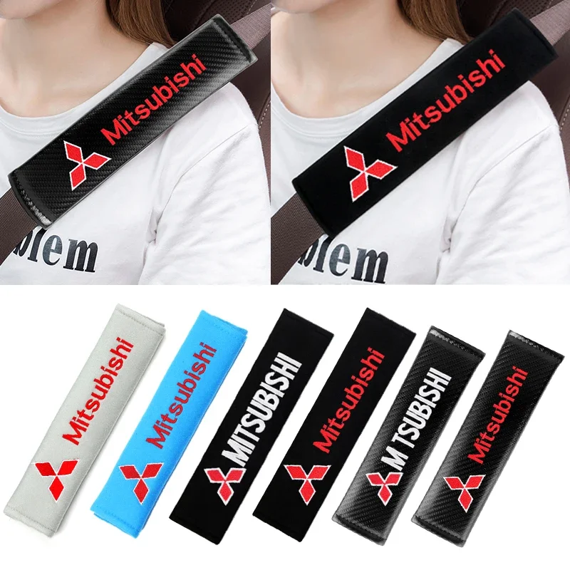 Almohadillas para cinturón de seguridad de coche, cubierta de protección de algodón para Mitsubishi Galant Lancer Asx Outlander Pajero l200, 2 unidades