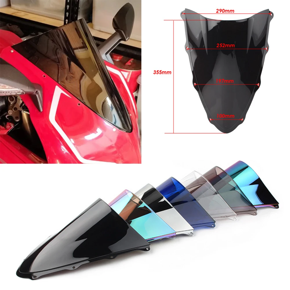 Motorcycle Double Bubble Windshield Deflector Protector Wind Screen For Ducati 1299 1299S Panigale S 959 2015-2019 2020 2021