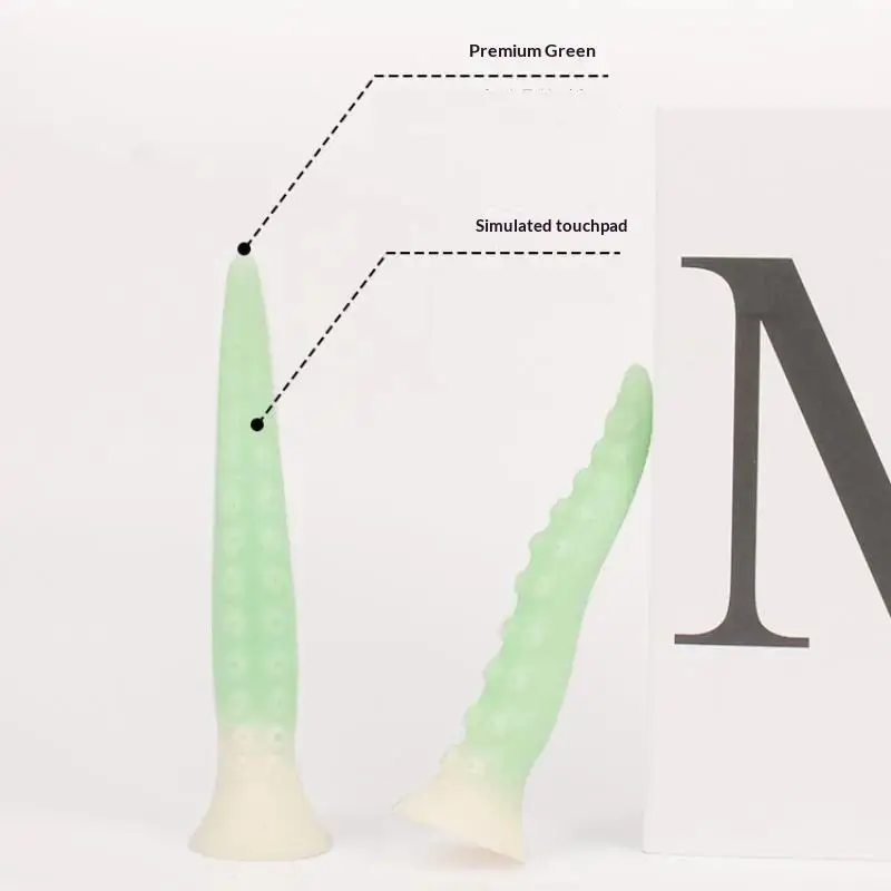 3 Sizes Gradient Green Liquid Silicone Tentacle Anal Plugs With Suction Cup Dildos For Progressive Training And Deep Pleasure - view 3